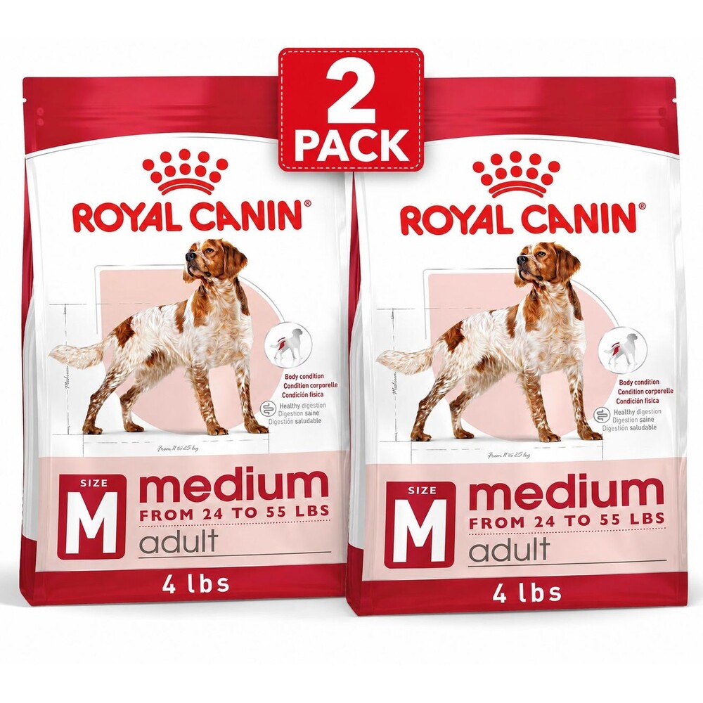 8 lbs. Royal Canin Size Health Nutrition Medium Adult Dry Dog Food, Authentic